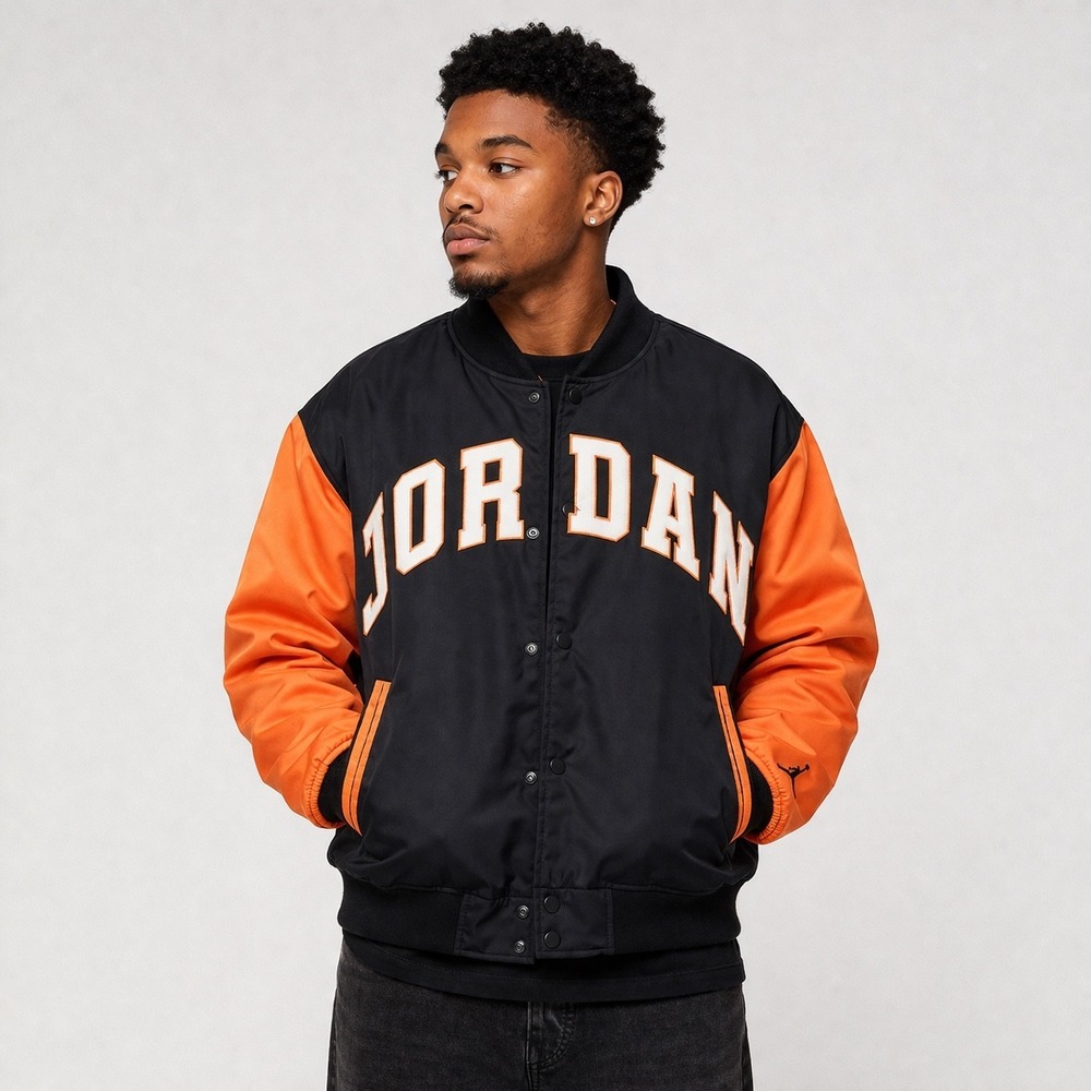 Jordan Men's Brooklyn Collegiate Varsity Jacket HV0099-011 NWT Large ($140 ORG)